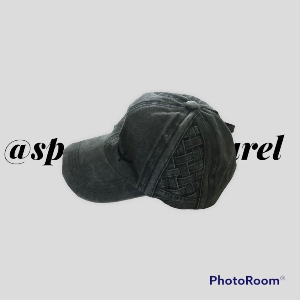 High ponytail baseball cap black